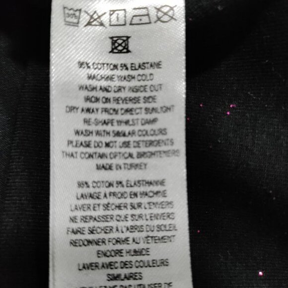 NWT French Connection Black Rallie Cotton Elastane Short Sleeve Crew Tee Size XS - Picture 7 of 11